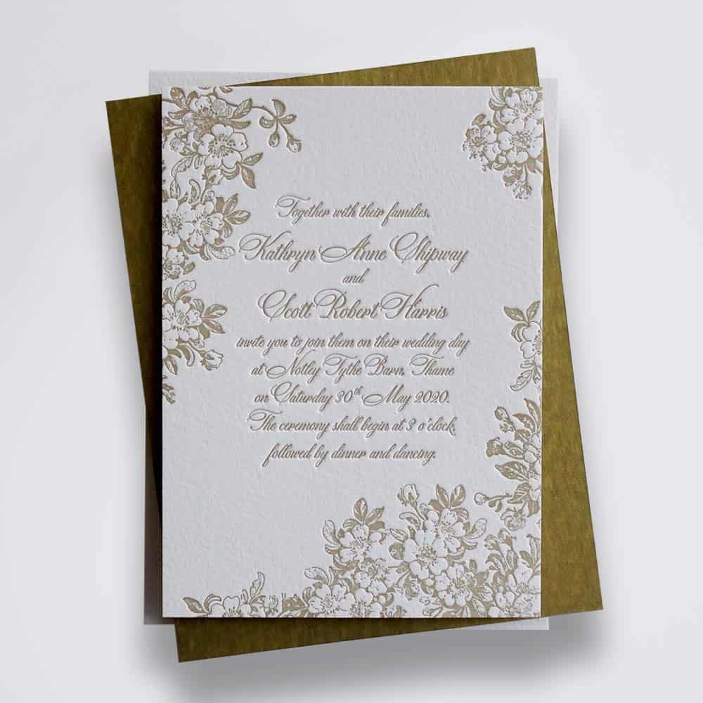 Blossom wedding stationery