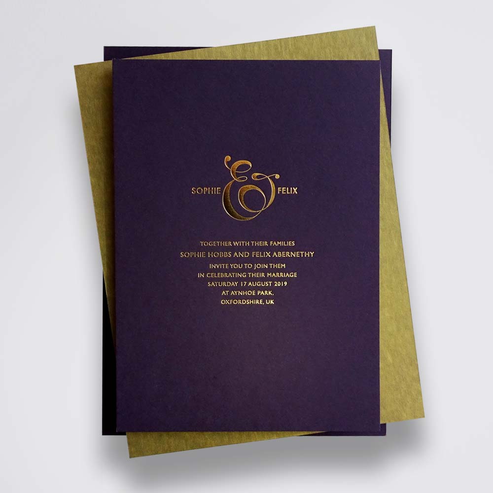 Eve foil wedding stationery