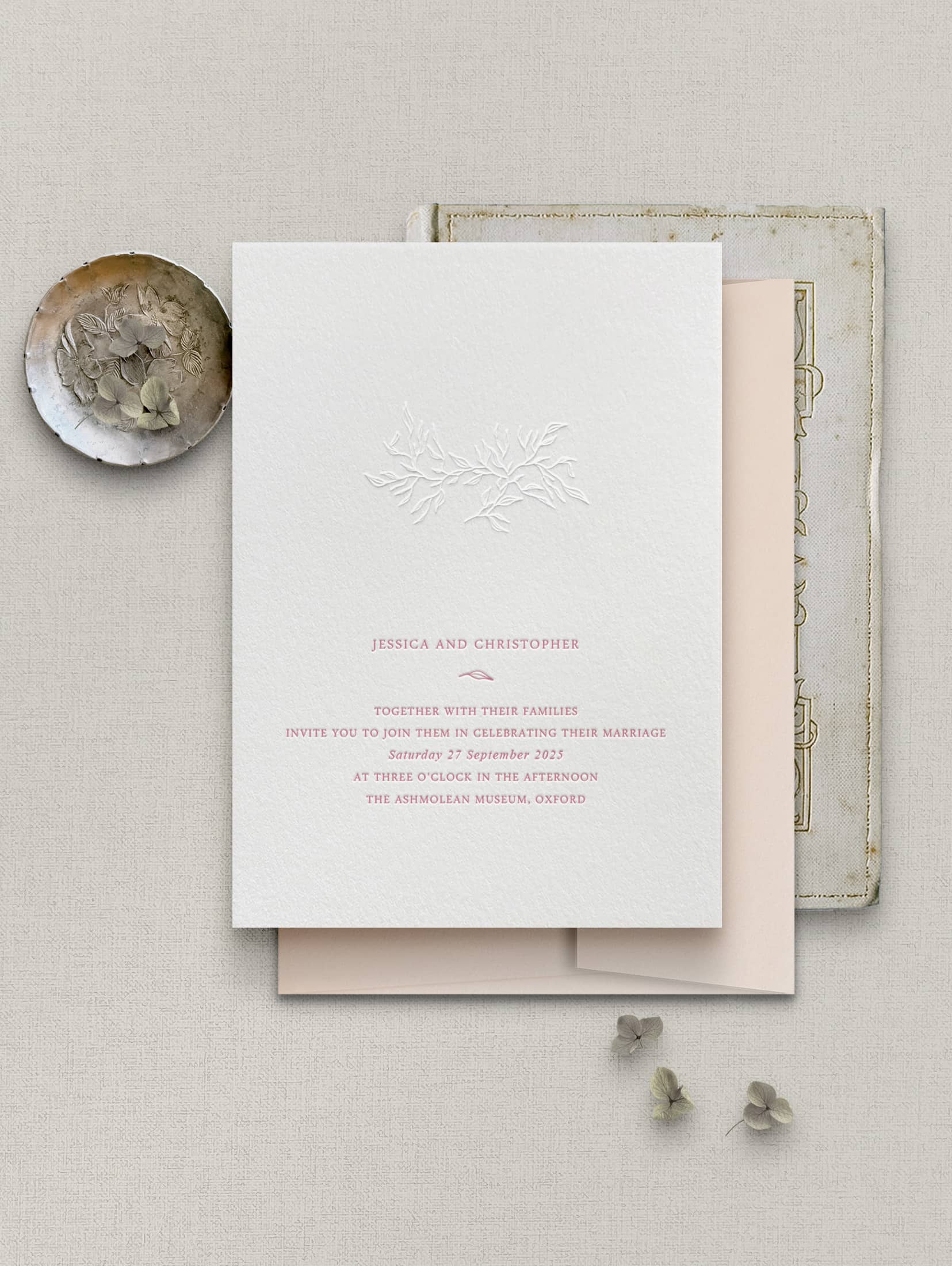Jessica letterpress wedding stationery