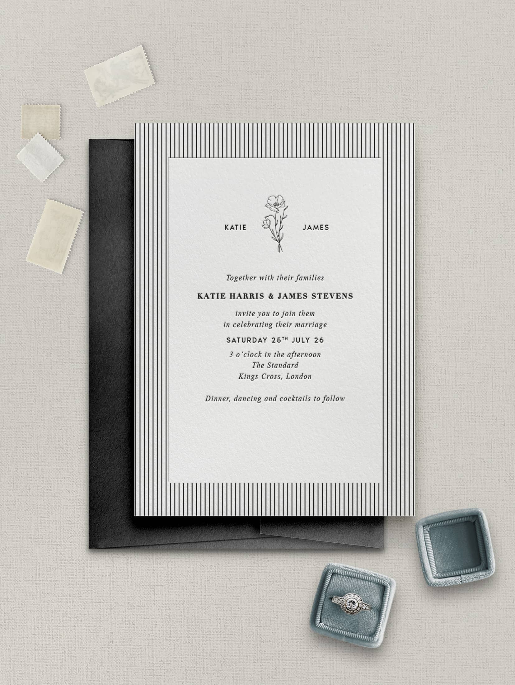 Matilda letterpress wedding stationery